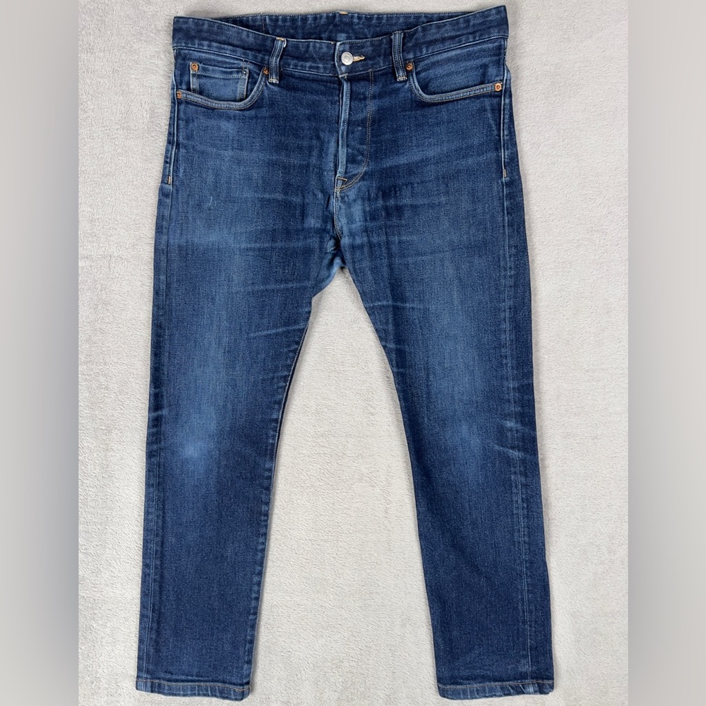 Buck Mason Slim Men’s Jeans in Dark Blue Wash
